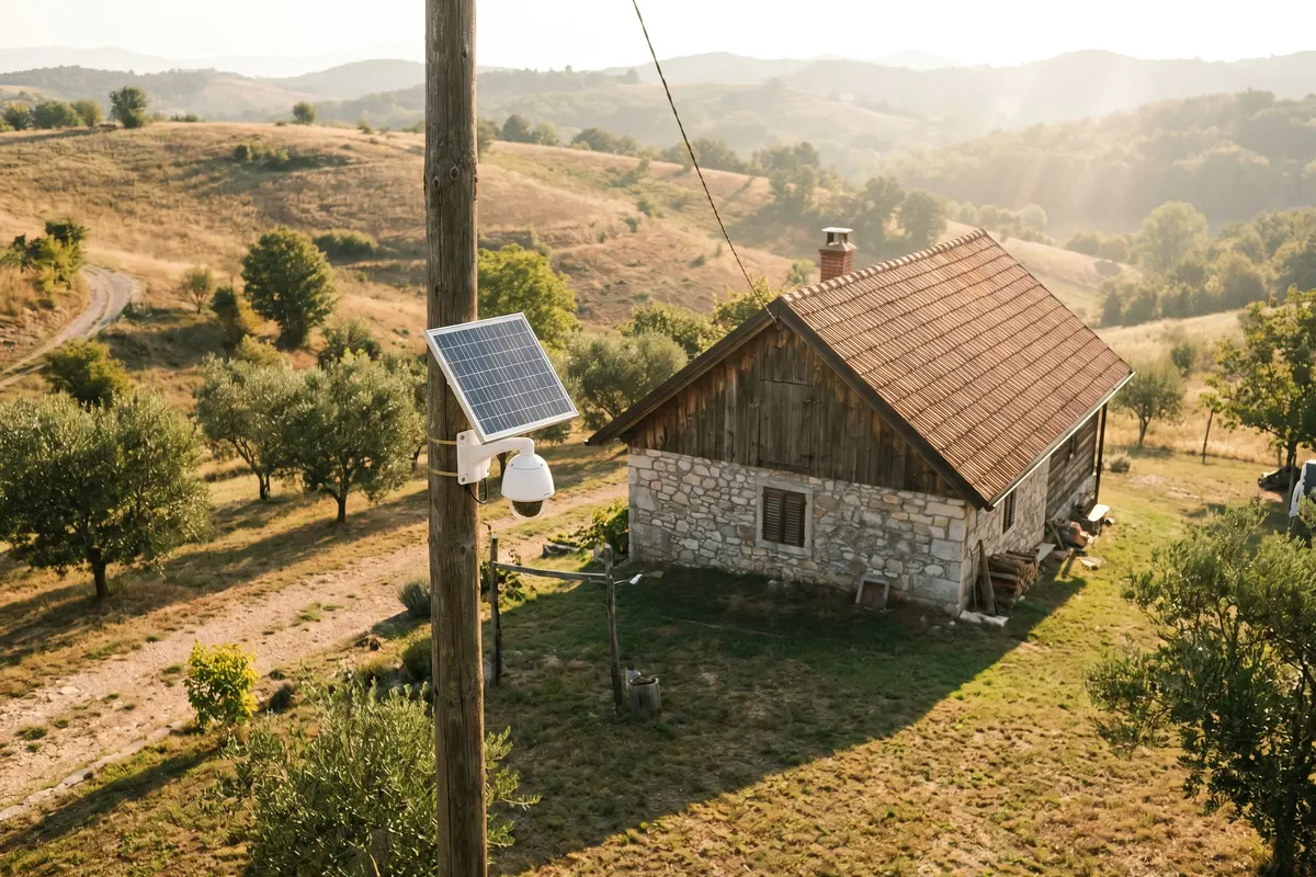 Vikendica s autonomnim solarnim videonadzorom
