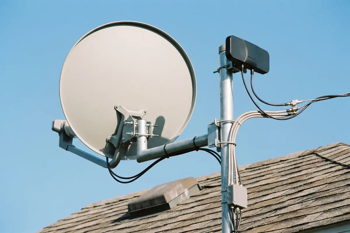 Moderna antenska instalacija na krovu stambene zgrade